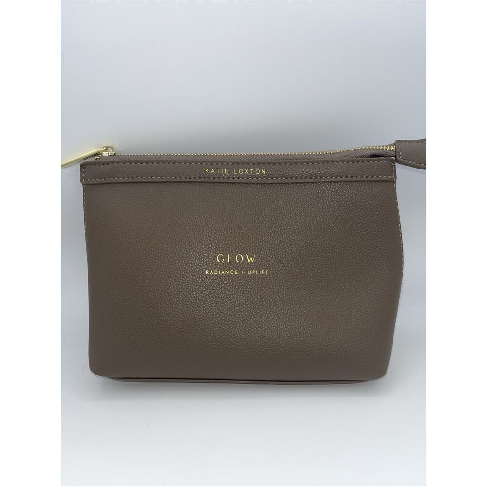KATIE LOXTON LONDON Sparkle Everyday makeup case pouch clutch 10”x7”2 gold-tone